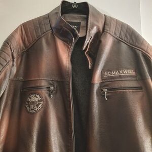 J. Hudu Two-tone Bomber Men's Motorcycle Jacket